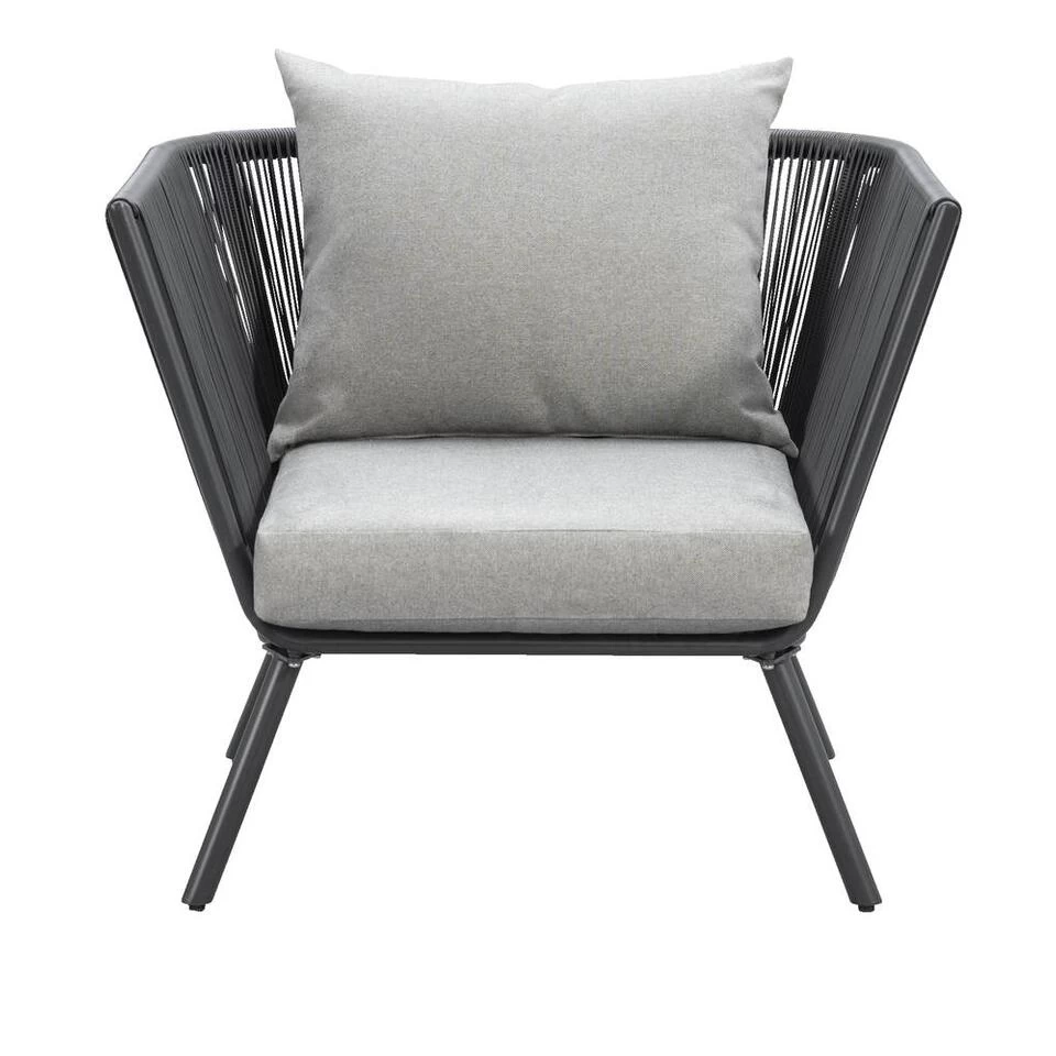 Loungestoel Almeria - Antraciet - 75x89x75 Cm - Afbeelding 2