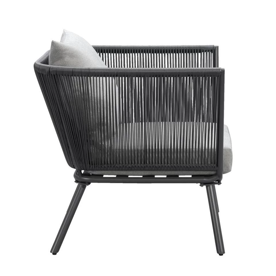 Loungestoel Almeria - Antraciet - 75x89x75 Cm - Afbeelding 3