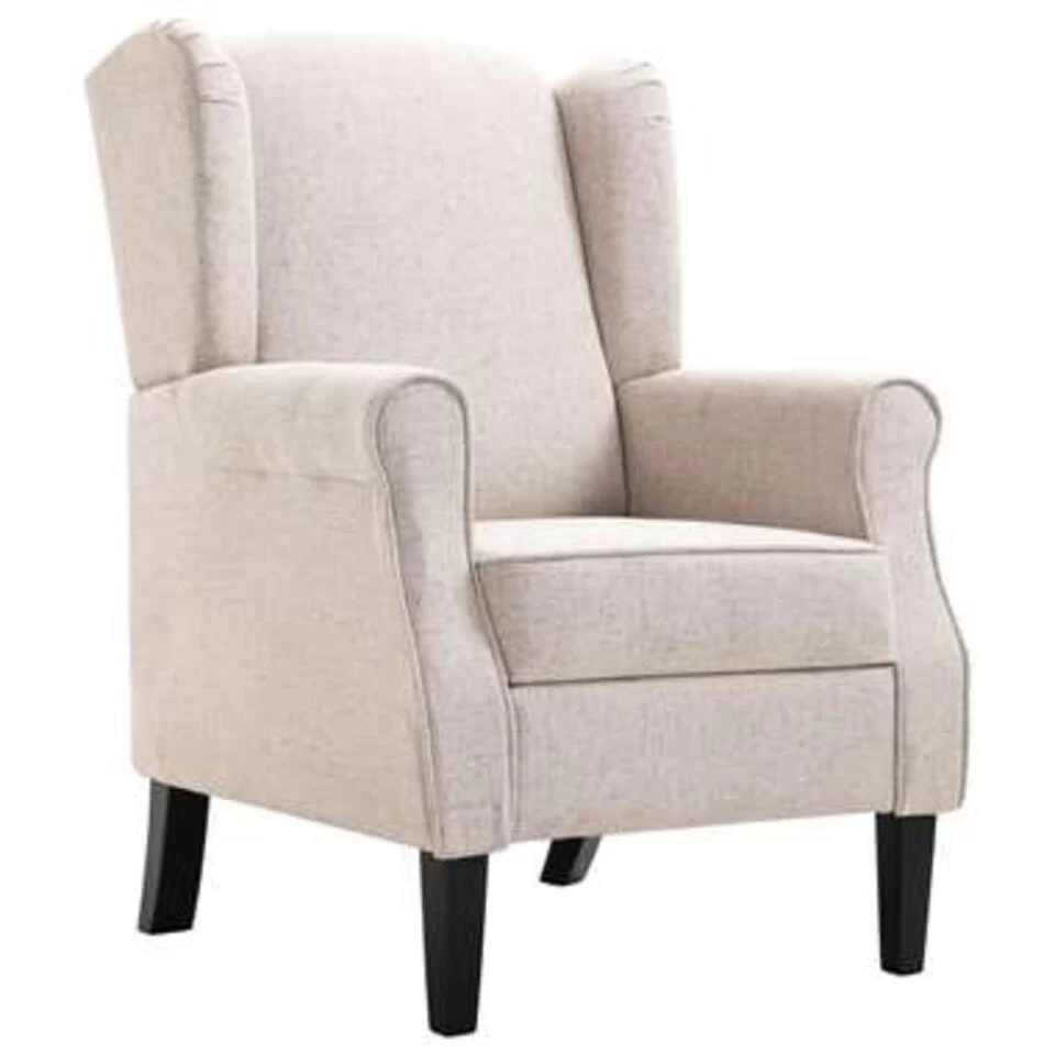 VidaXL Fauteuil Stof Beige - Afbeelding 3