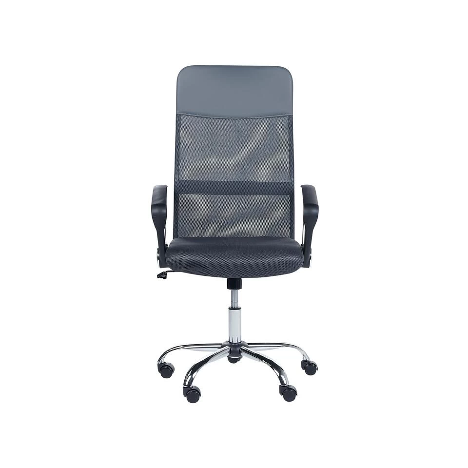 Beliani Bureaustoel DESIGN - Grijs Mesh - Afbeelding 4