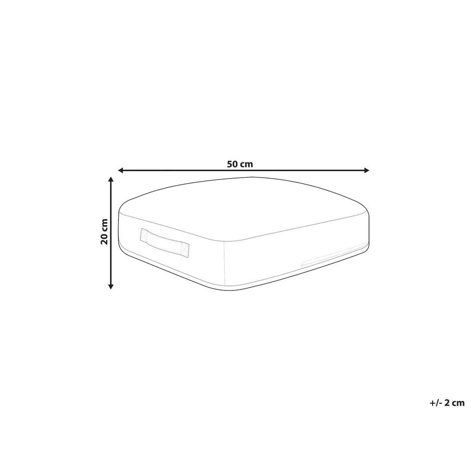 Beliani Poef SETTAT - Zwart Katoen - Afbeelding 3
