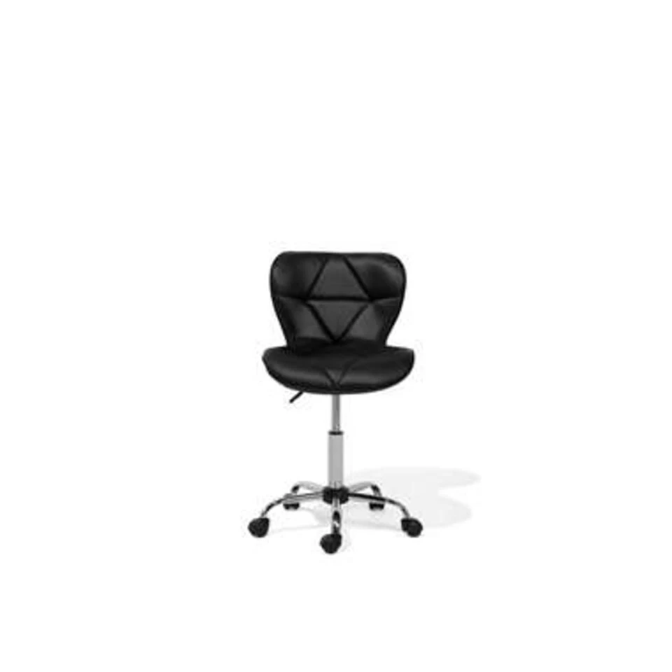 Beliani Bureaustoel VALETTA - Zwart Kunstleer - Afbeelding 3