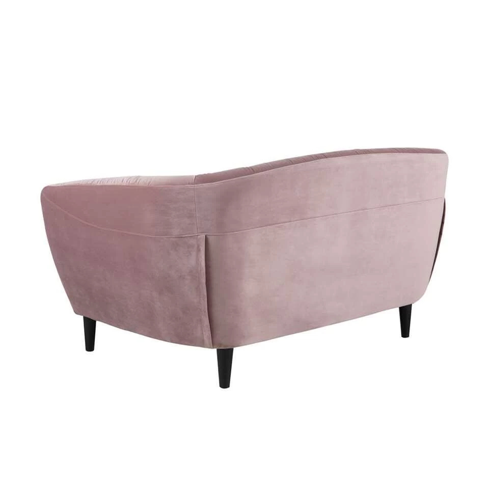 Bank Thyrza 2-zits - Fluweel - Oudroze - Afbeelding 4