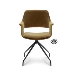 Eetkamerstoel Riccione - Velvet - Goudkleurig