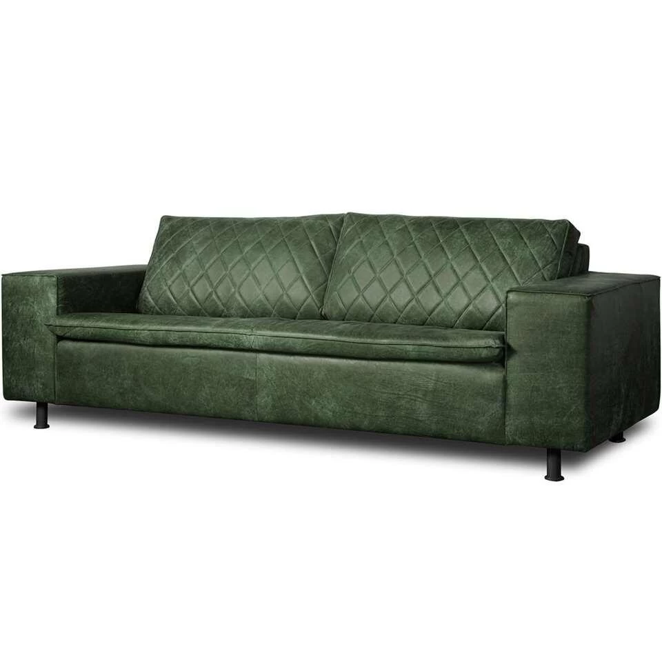 Bank Levin 3-zits - Leer - Groen - Afbeelding 2
