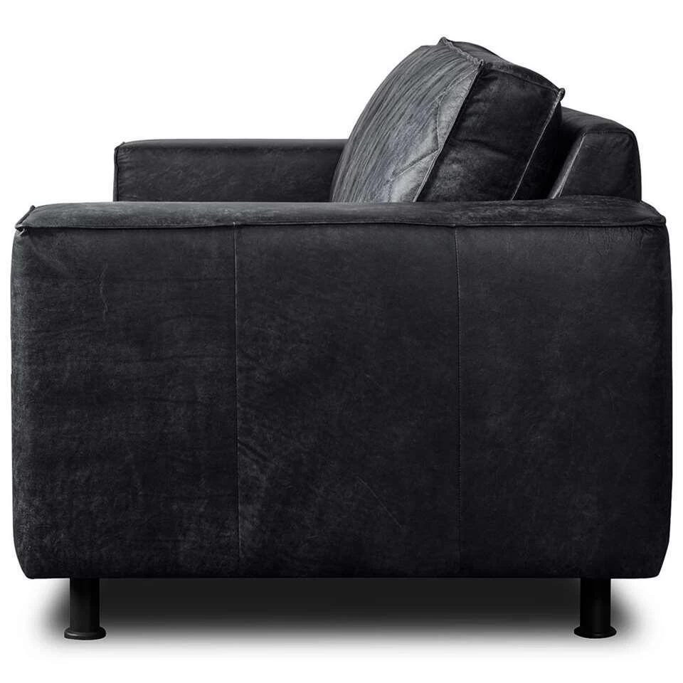 Bank Levin 3-zits - Leer - Zwart - Afbeelding 3