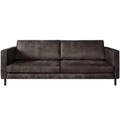 Bank Ferro 3,5-zits - Leer - Zwart