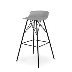 Tenzo Barkruk Tori - Grijs/zwart (2 Stuks)