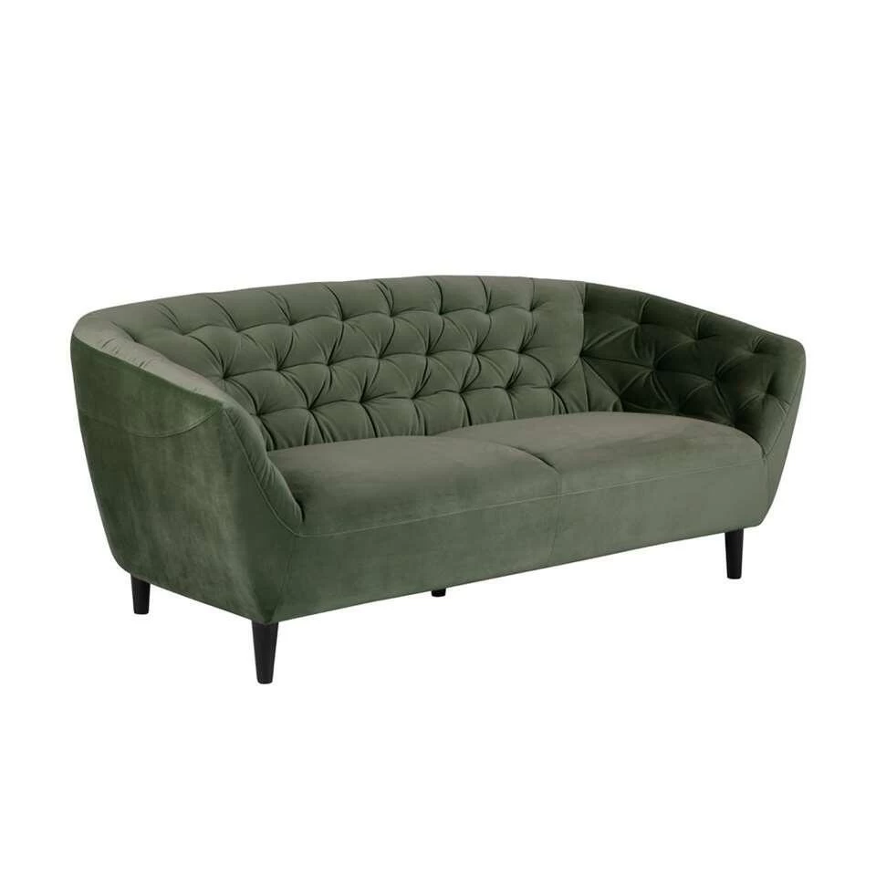 Bank Thyrza 3-zits - Fluweel - Groen - Afbeelding 2