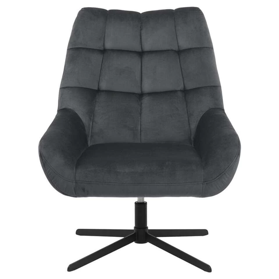 Fauteuil Devin - Stof - Donkergrijs
