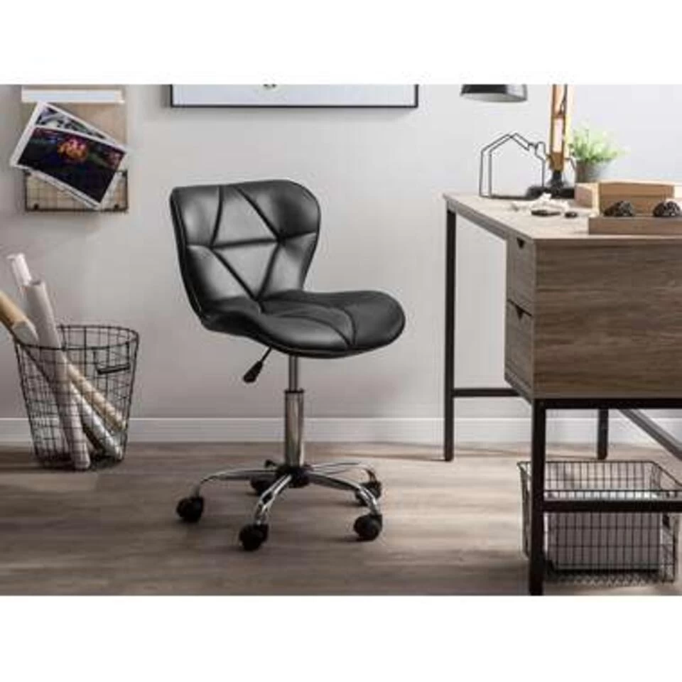 Beliani Bureaustoel VALETTA - Zwart Kunstleer - Afbeelding 2