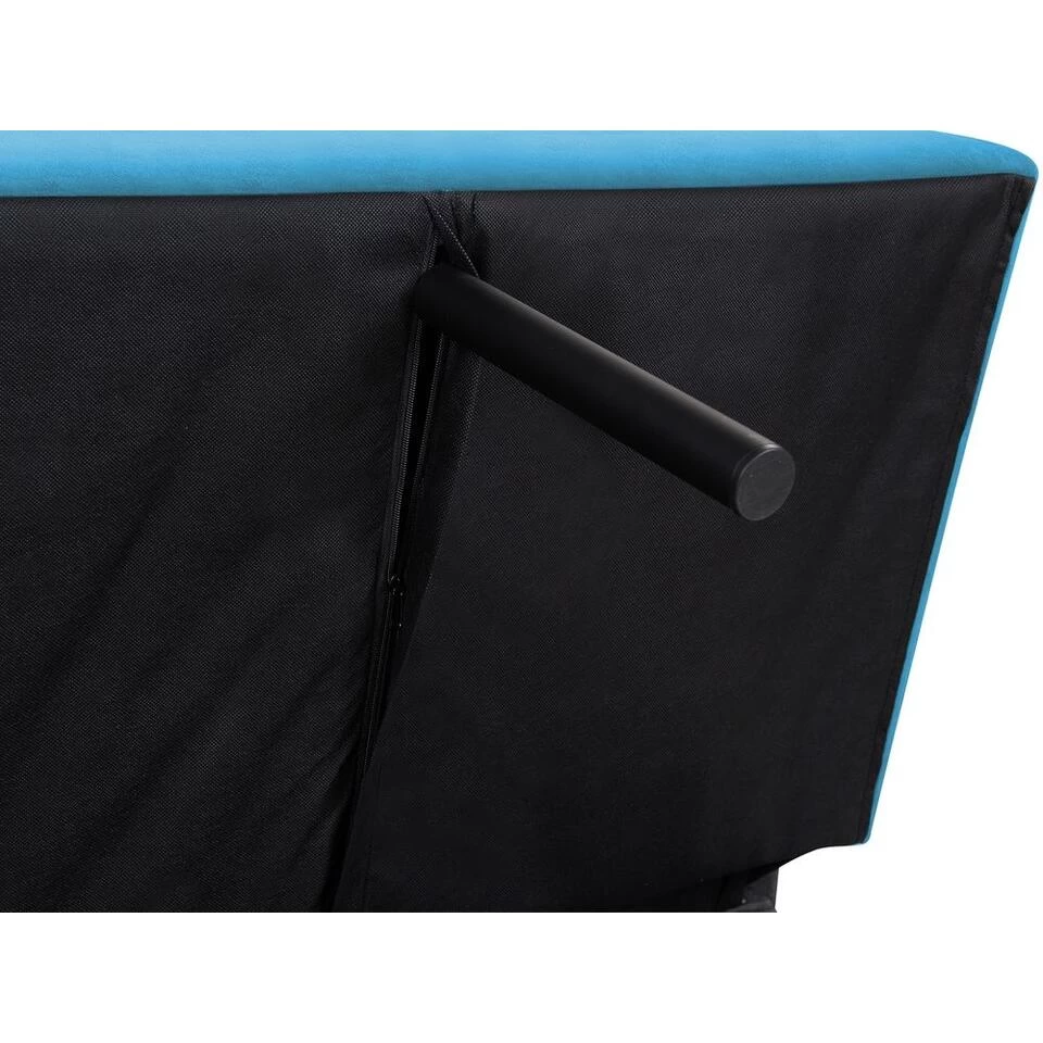 Beliani Driezitsbank - SILJAN Blauw Polyester - Afbeelding 2