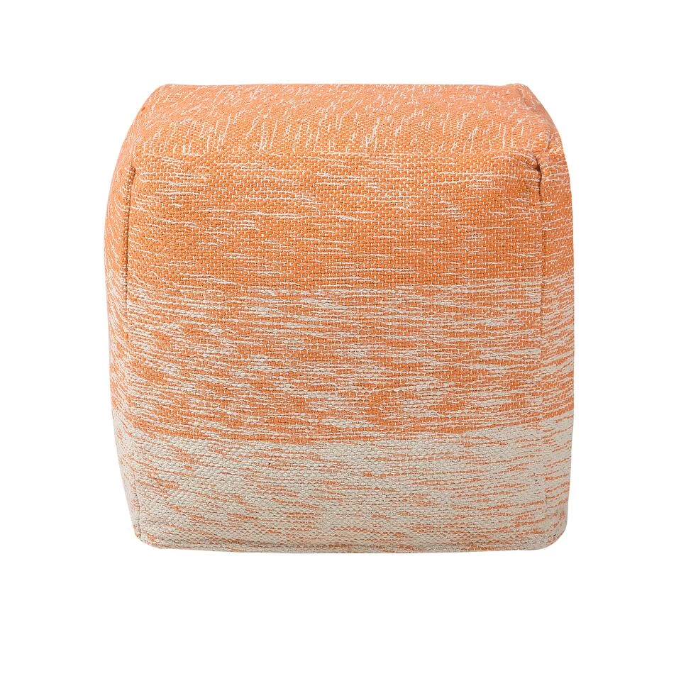 Beliani Poef HIRRI - Oranje Katoen - Afbeelding 4