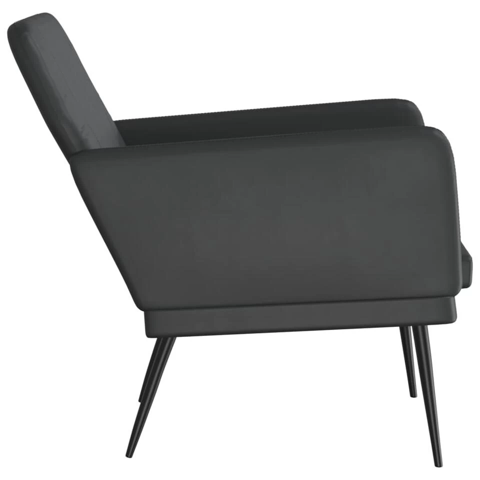 VidaXL Fauteuil 61x78x80 Cm Kunstleer Zwart - Afbeelding 4