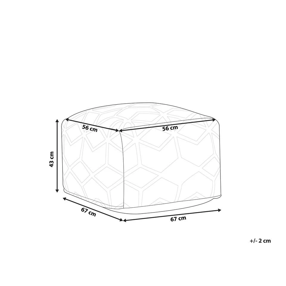 Beliani Poef MAMALA - Beige Jute - Afbeelding 3