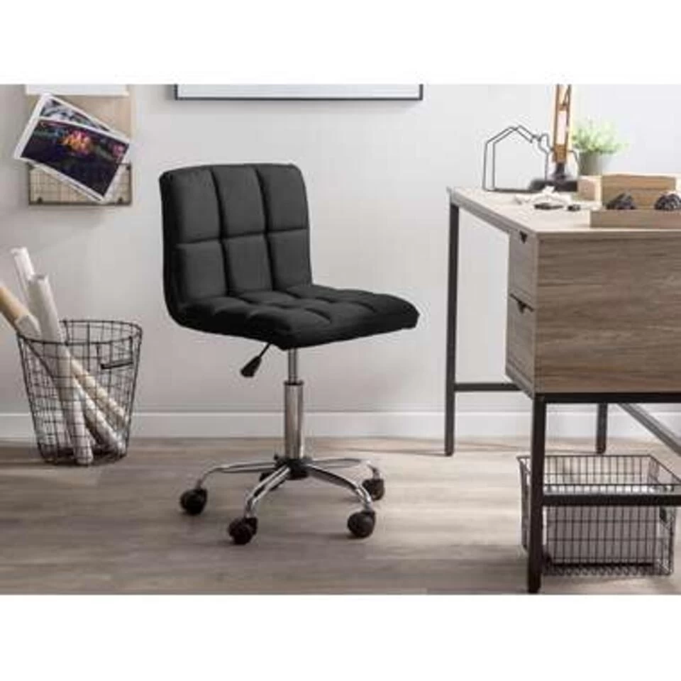 Beliani Bureaustoel MARION - Zwart Polyester - Afbeelding 2