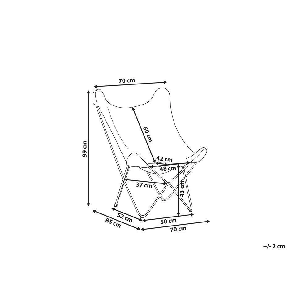 Beliani Fauteuil NYBRO - Bruin Kunstleer - Afbeelding 3